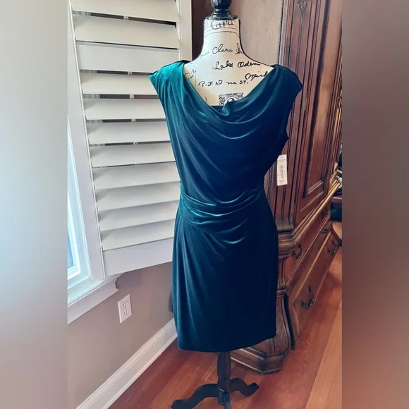 NWT Green Velvet Dinner Dress